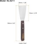 Painting Palette Knife Stainless Steel Flat Large Spatula Pallet Knife Metal Scraper with Wood Handle for Oil Acrylic Paint Canvas Color Mixing Spreading