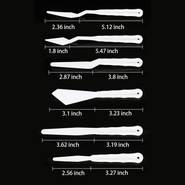 6 Set Palette Knives Set, Plastic Spatula Art Tools for Painting