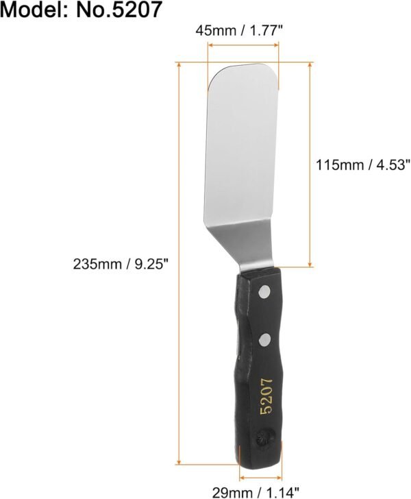 2pcs  Painting Palette Knives Stainless Steel Flat Large Spatula Pallet Knife Metal Scraper with Wood Handle for Oil Acrylic Paint Canvas Color Mixing Spreading