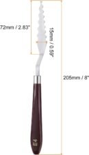 2pcs E4 Painting Palette Knife Stainless Steel Art Spatula Painting Pallet Knives Scrapers Tools with Plastic Handle for Acrylic Oil Canvas Mixing Spreading