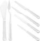 6 Pcs Plastic Spatula Palette Knives - Palette Knives Set, Paint Knives, Painting Knives, Paint Spatula Tools for Mixing, Spreading, Scratching, Layering Colors, Watercolor Painting