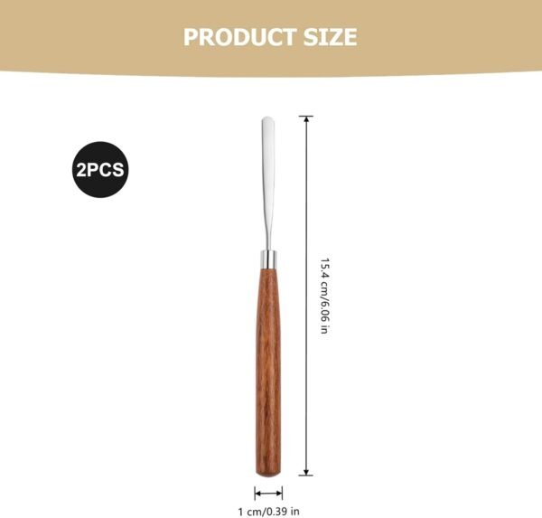 2 PCS Palette Knife Professional Paint Spatula Pallet Knife Stainless Steel Painting Mixing Scraper with Wood Handle for Oil, Canvas,Acrylic Painting,Color Mixing
