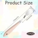 2Pcs Palette Knife No.20 Palette Knives 22mm Width Pallet Knife Stainless Steel Oval Art Paint Spatula Metal Pallet Knife with Wood Handle for Acrylic Paint, Cake Decorating Oil Canvas Mixing Spreadin