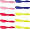 10 Pieces Plastic Butter Spreader Multi Purpose Butter Knife Spreader Versatile Knife Frosting Knives for Soft Cheese Cream Icing, 7 x 1.4 Inch(Red, Green, Blue, Pink)