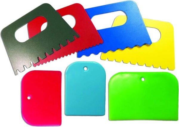 3 by 5-Inch Paint Scrapers, 4 Designs, 7-count