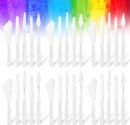 6 Sets 30 Pack Plastic Spatula Palette Knives Bulk Thin and Flexible Art Knife Tools 5 Different Styles for Oil Painting