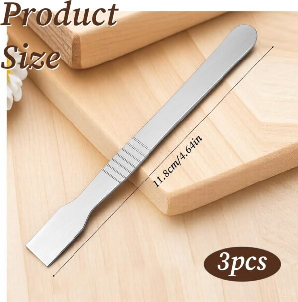 3PCS Small Metal Scraper Tool, Non-Scratch Cleaning Tool Handy Multi-Use Scraping Tools for Removing Oil Stains, Labels, Food, Dirt, Paint Used in Narrow Spaces and Gaps