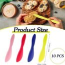 10 Pieces Plastic Butter Spreader Multi Purpose Butter Knife Spreader Versatile Knife Frosting Knives for Soft Cheese Cream Icing, 7 x 1.4 Inch(Red, Green, Blue, Pink)